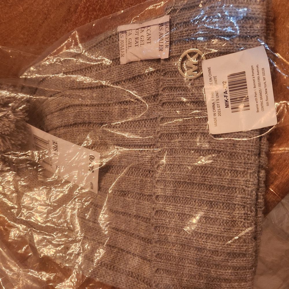Michael Kors Gray Knit Beanie